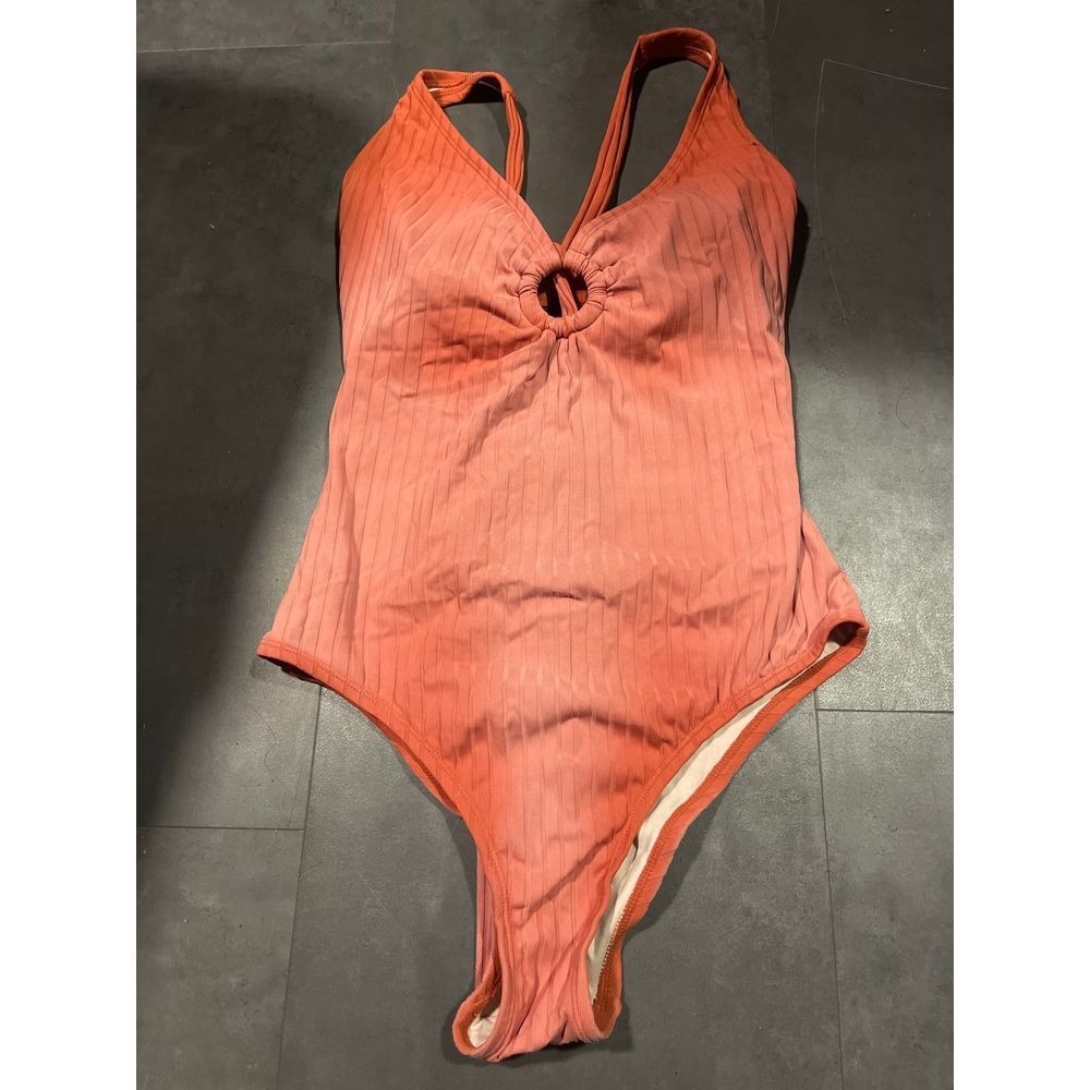 Orange one piece swimwear size‎ large A-140